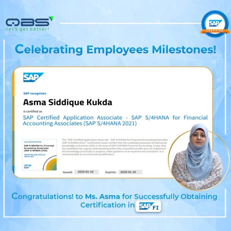Ms. Asma Kukda Attains SAPFI Certification: A Milestone in Professional Excellence!