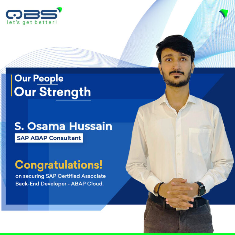 Congratulations Syed Osama Hussain.